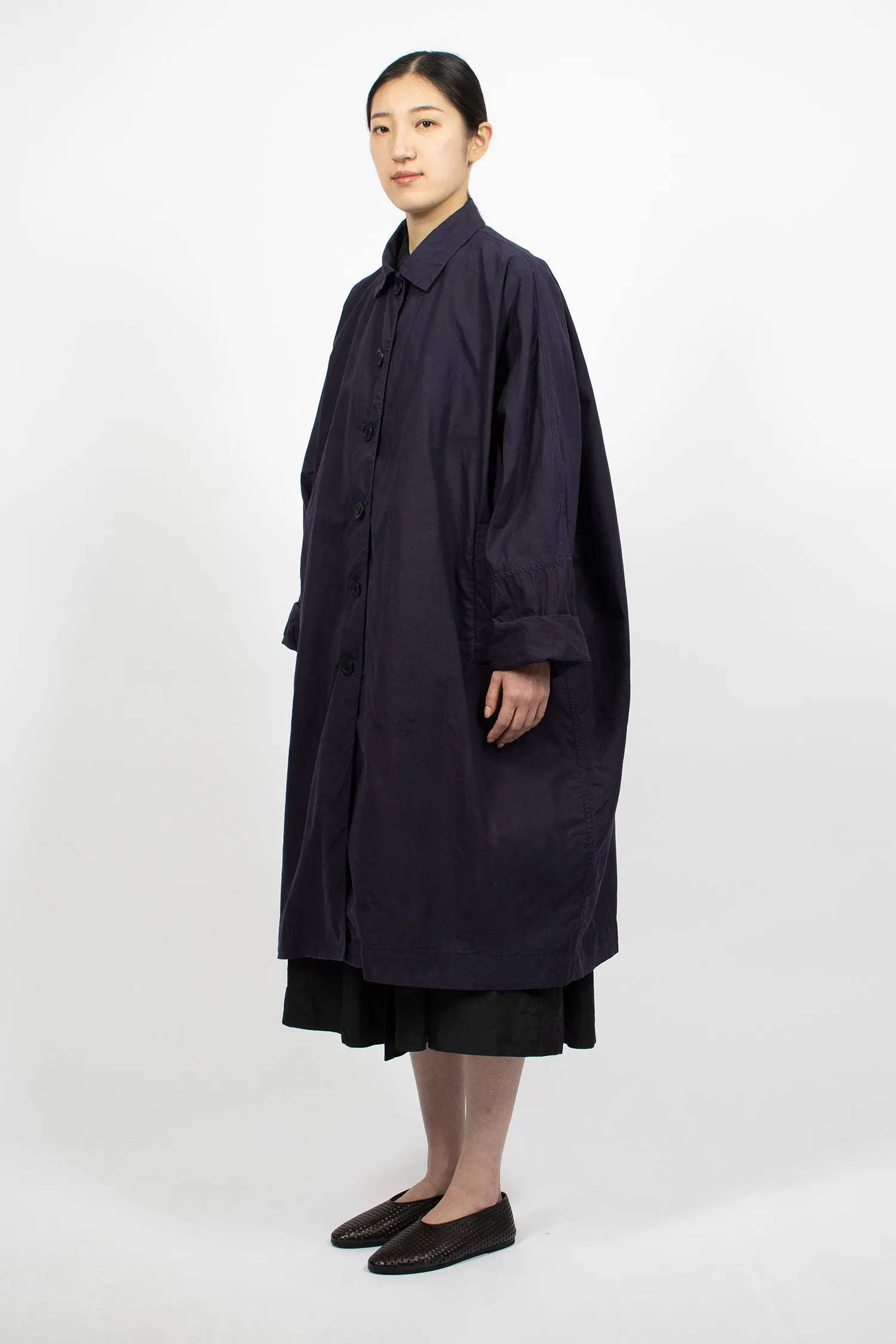2Pcs Waxed Coat Navy