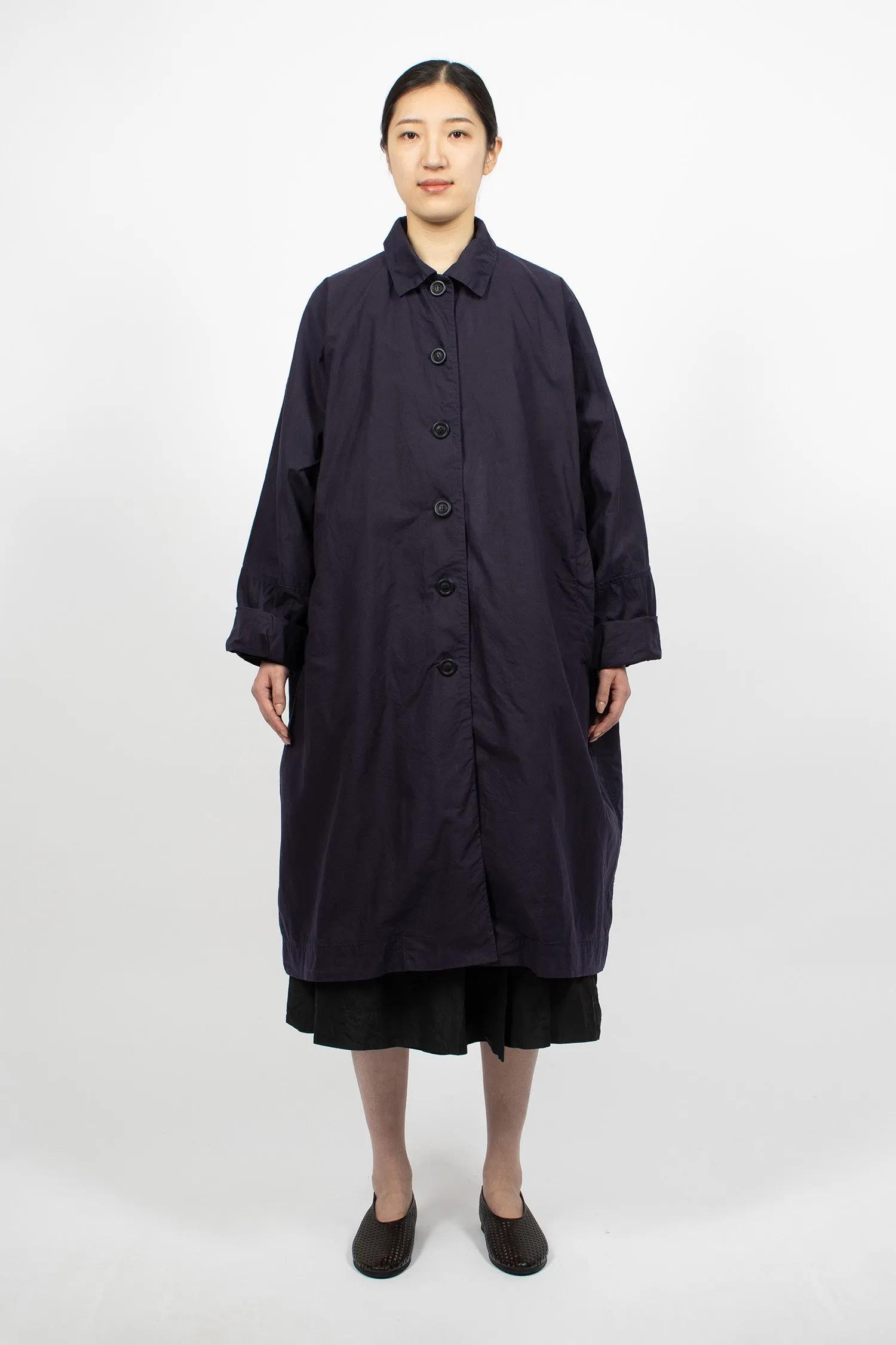2Pcs Waxed Coat Navy