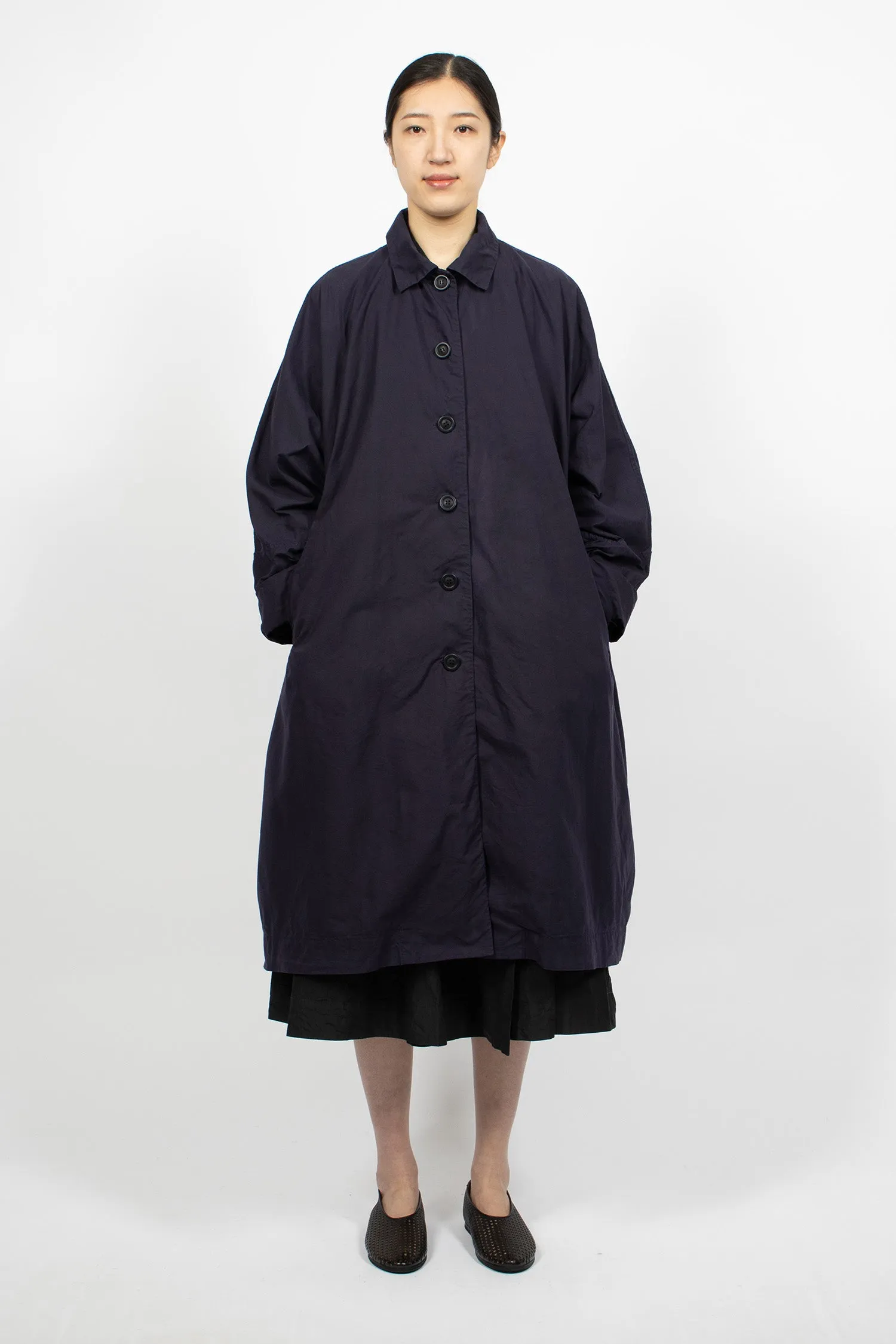 2Pcs Waxed Coat Navy