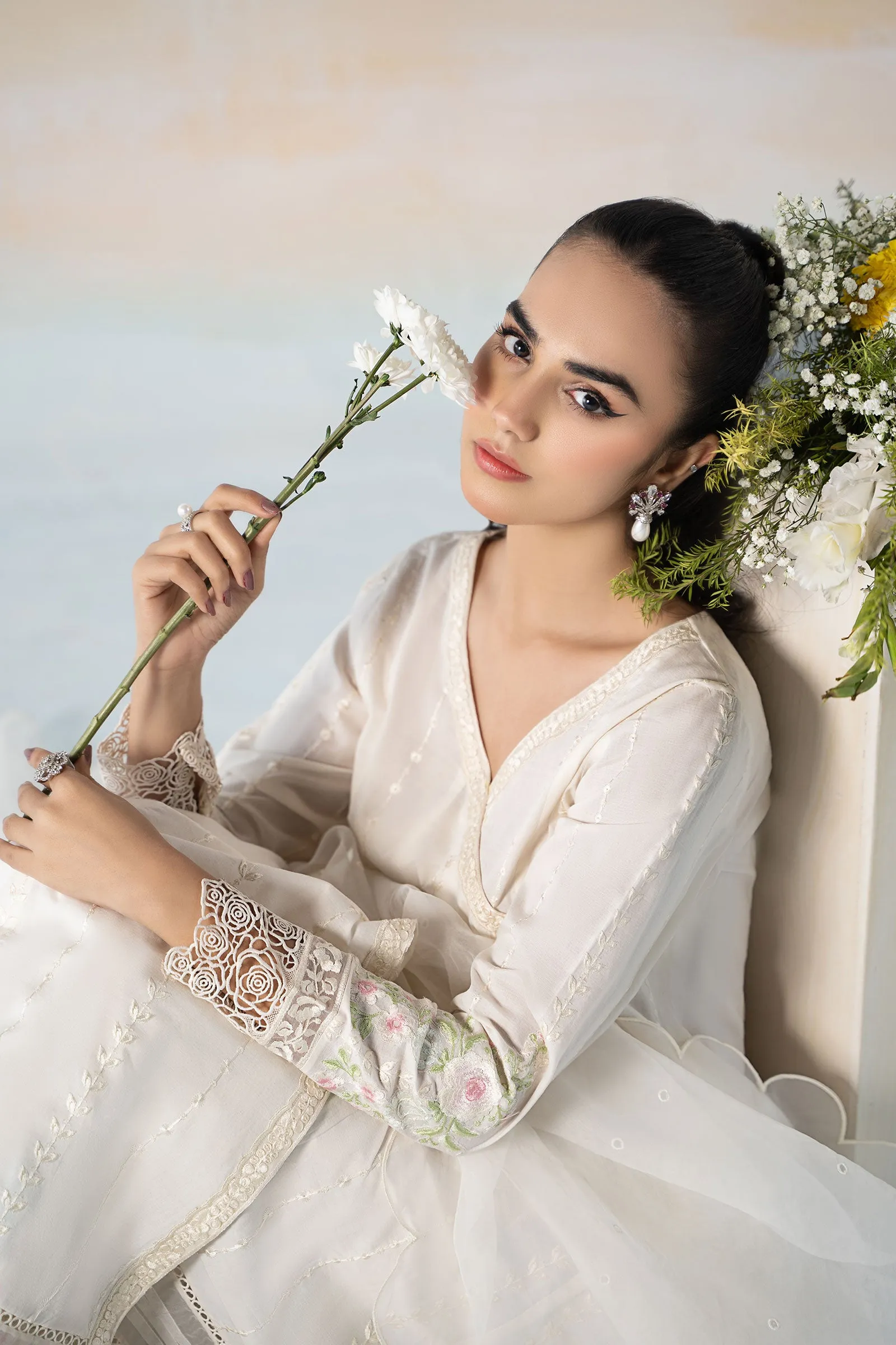 3 Piece Embroidered Lawn Suit | DW-EF24-49