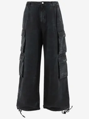 44 Label Group Cotton Cargo Trousers With Logo