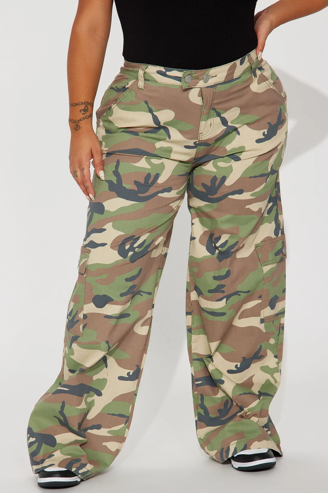 Adrina Camo Cargo Pant - Camouflage