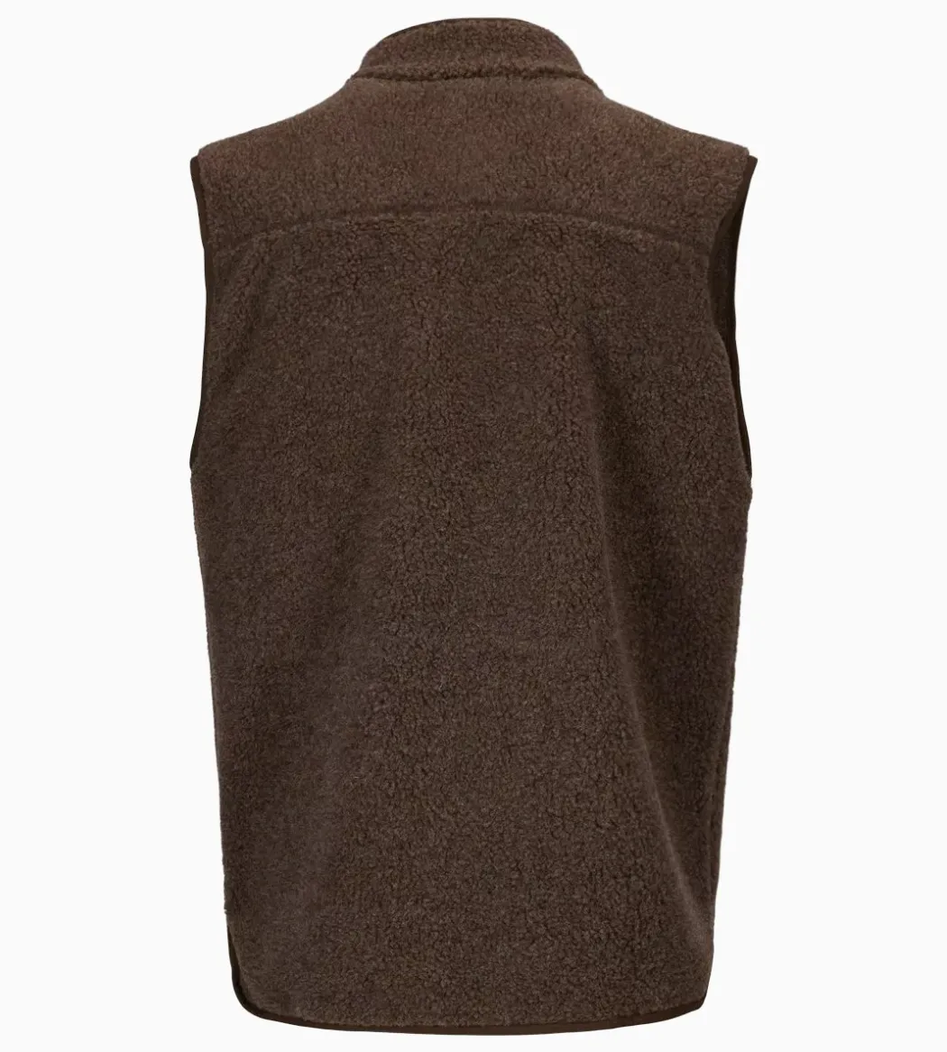 Amundsen Heroes Wool Fleece Vest Cowboy Brown