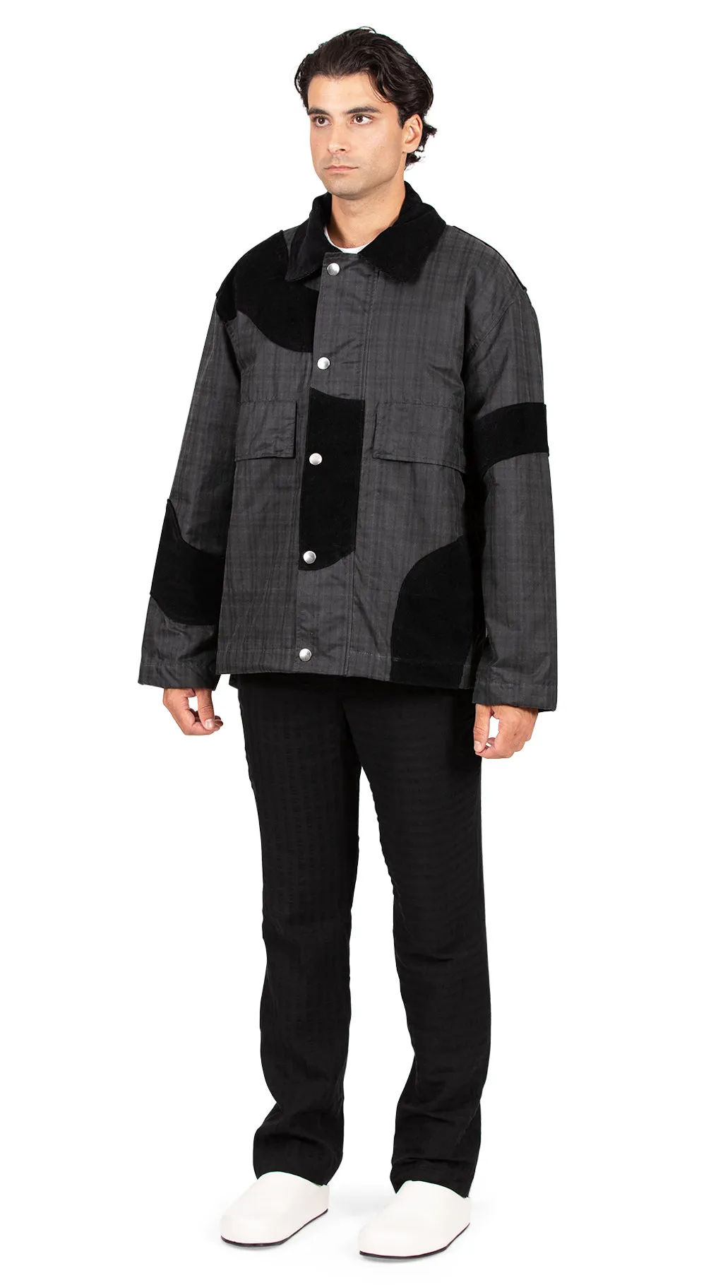 Aplique Waxed Jacket Tartan Plaid