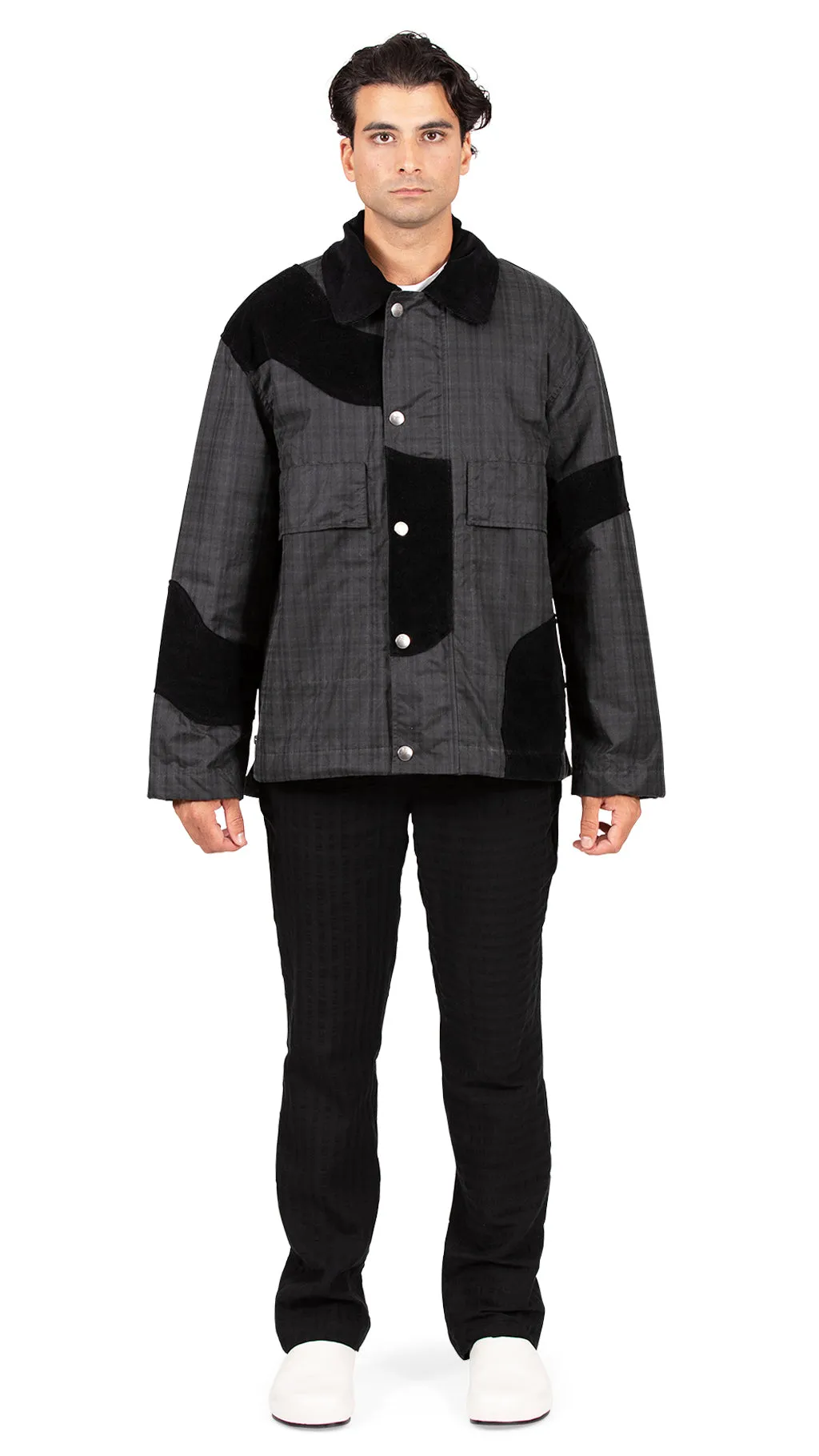 Aplique Waxed Jacket Tartan Plaid