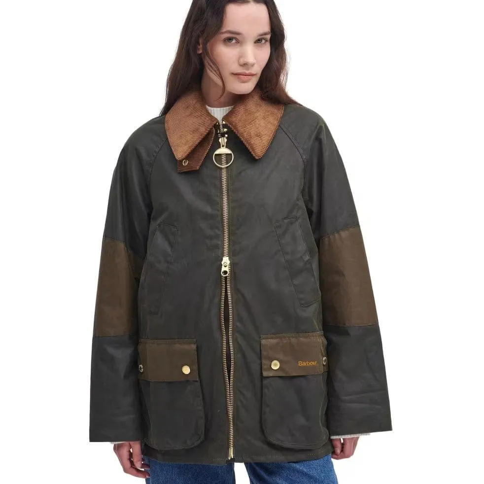 Barbour Allerston Waxed Jacket In Olive