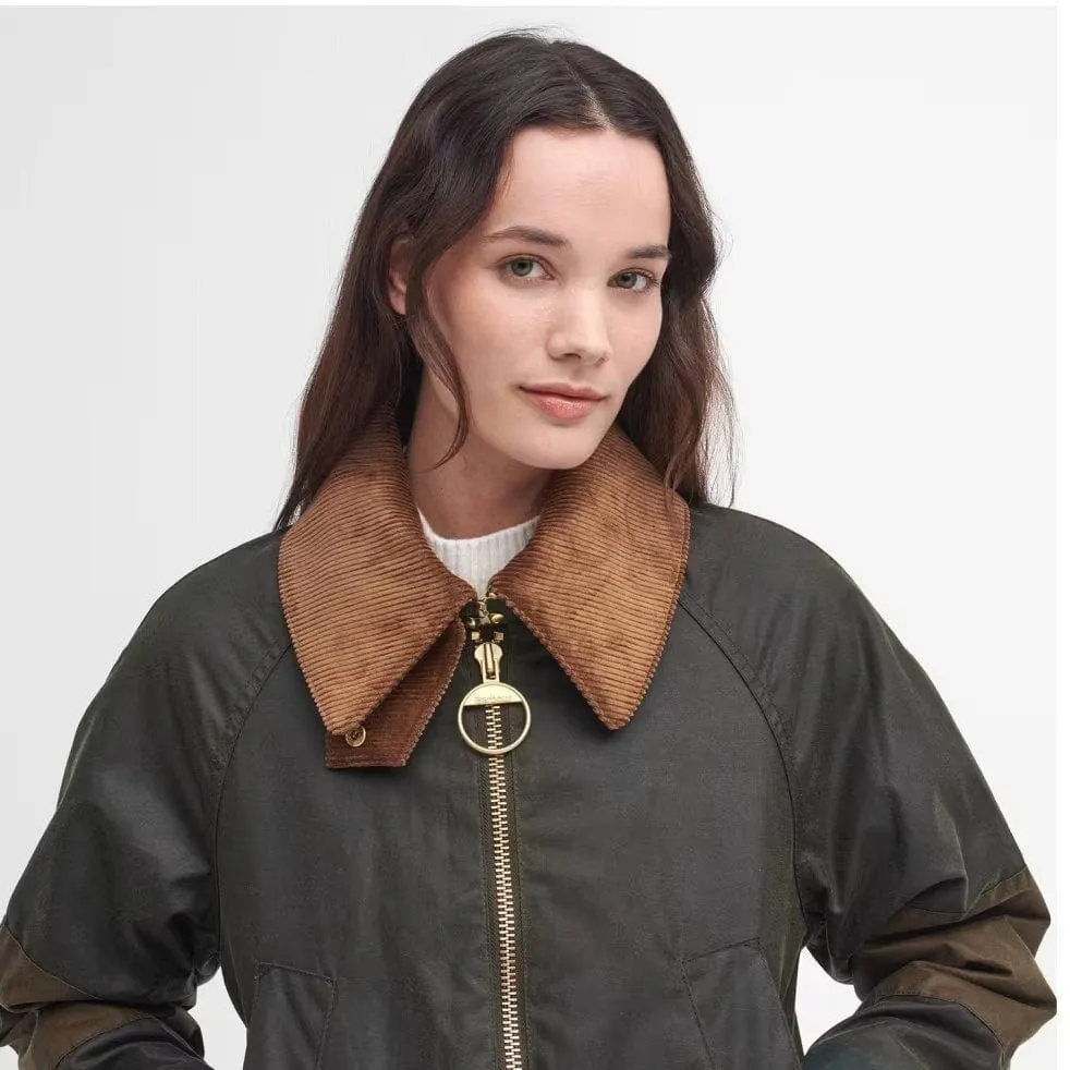 Barbour Allerston Waxed Jacket In Olive
