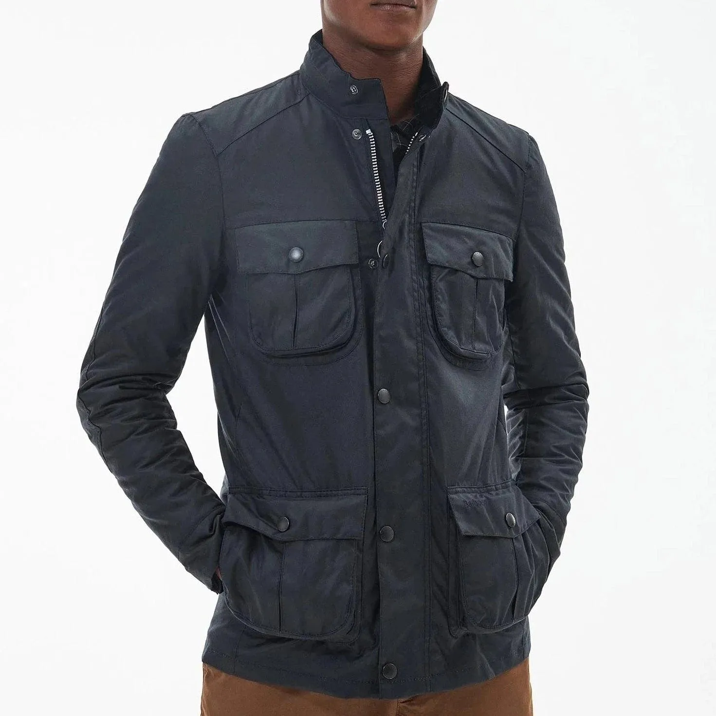 Barbour Corbridge Wax Jacket In Navy
