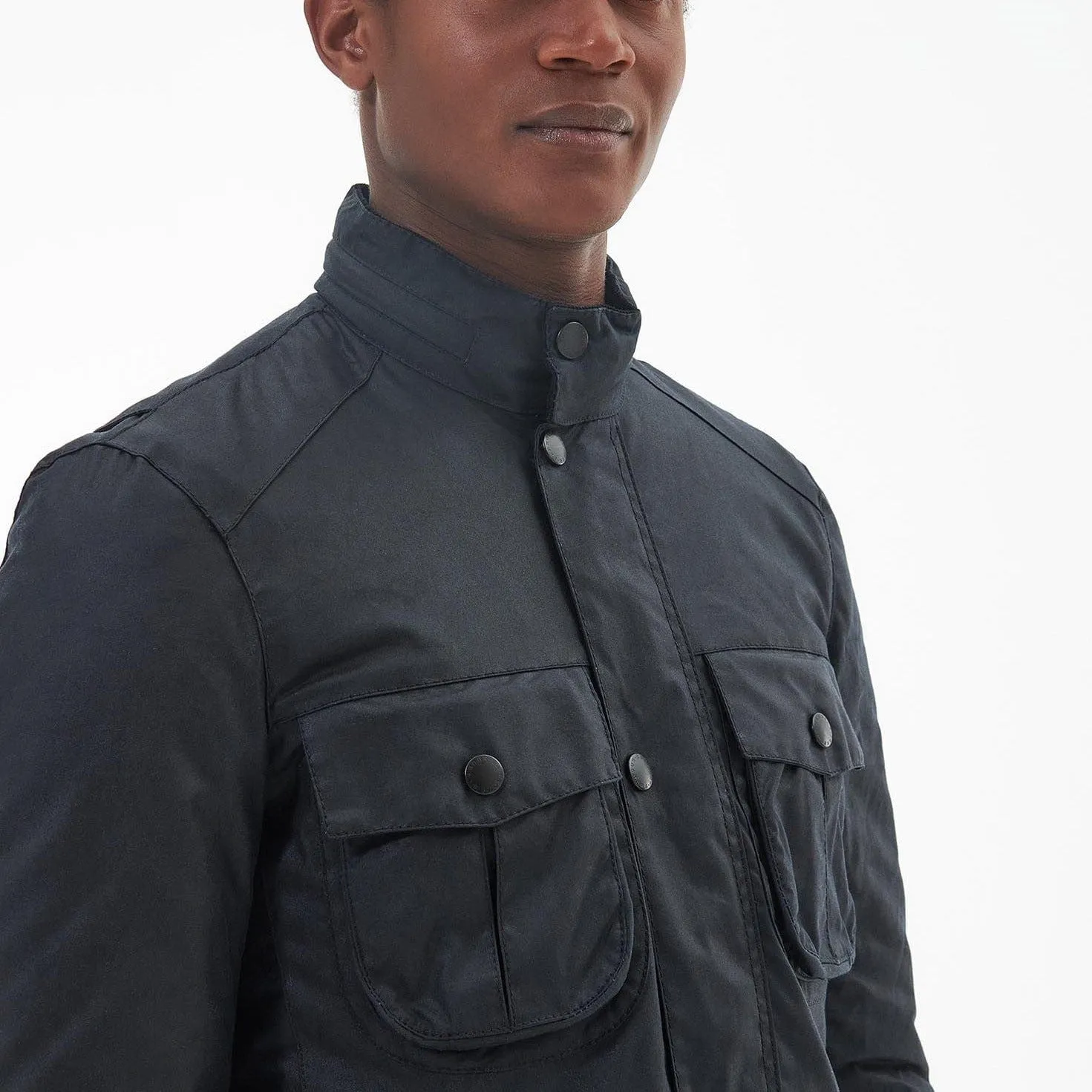 Barbour Corbridge Wax Jacket In Navy