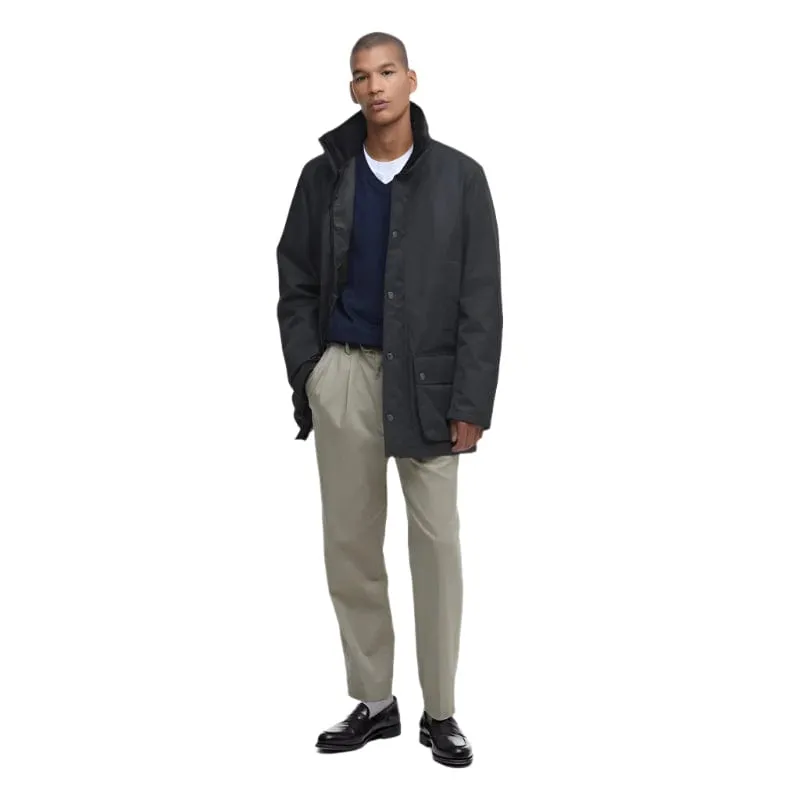 Barbour Modern Border Showerproof Mac In Black