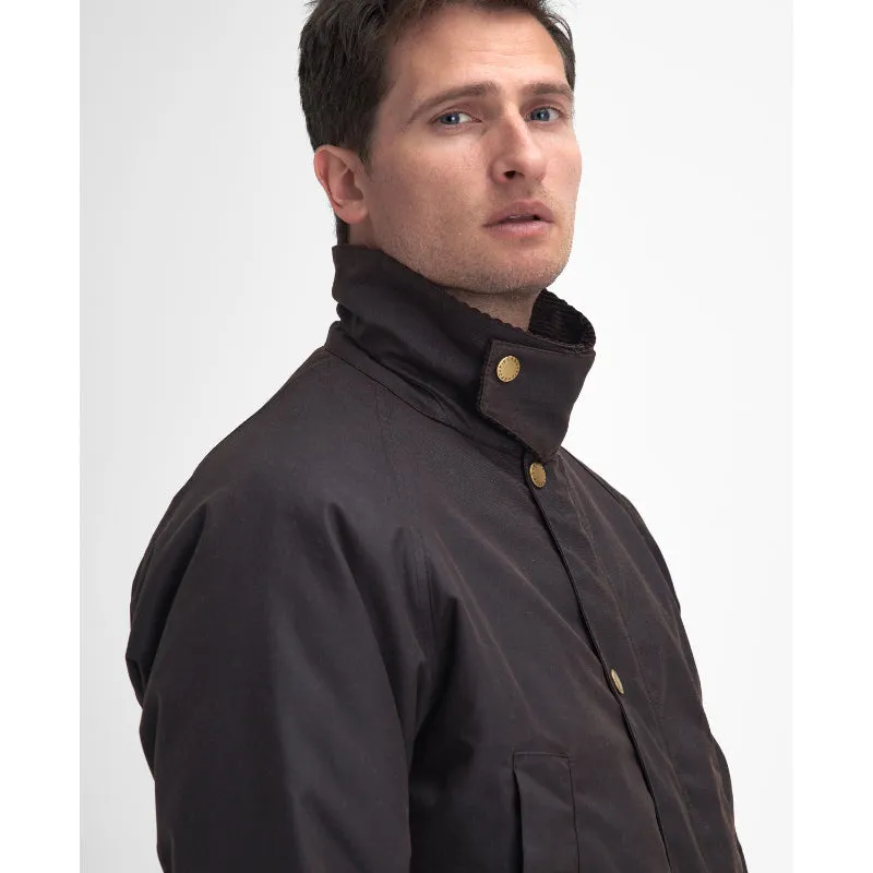 Barbour Stratford Tattersall Mens Wax Jacket - Rustic