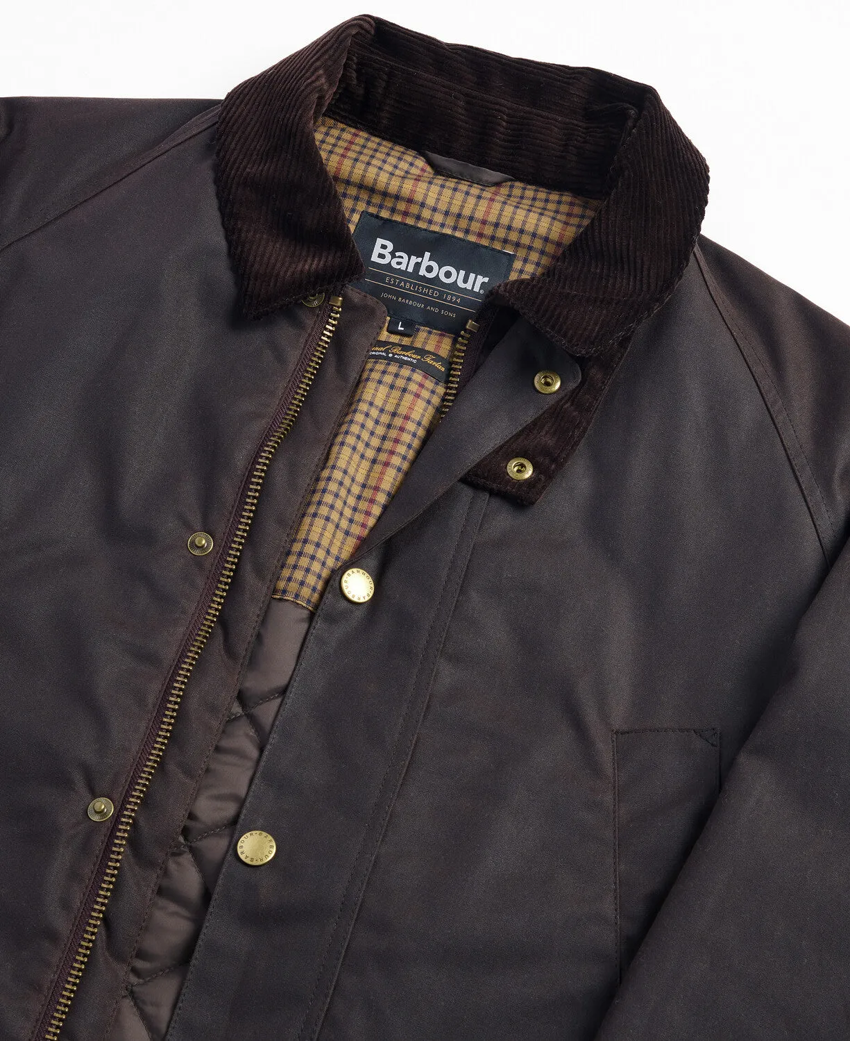 Barbour Stratford Tattersall Waxed Jacket