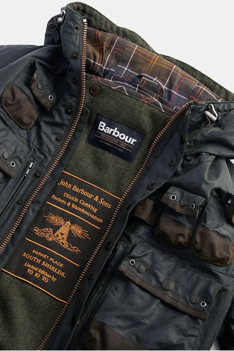 Barbour x TO KI TO Military Wax Jacket (Sage)