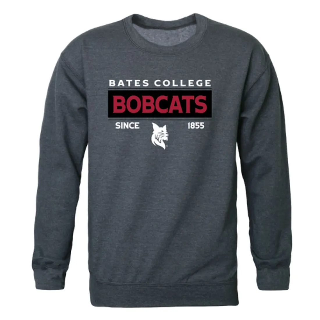 Bates College Bobcats Established Fleece Crewneck Pullover Sweatshirt