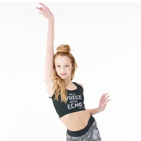 Be a Voice Not an Echo Paisley Crop Top for Girls, Tweens & Teens