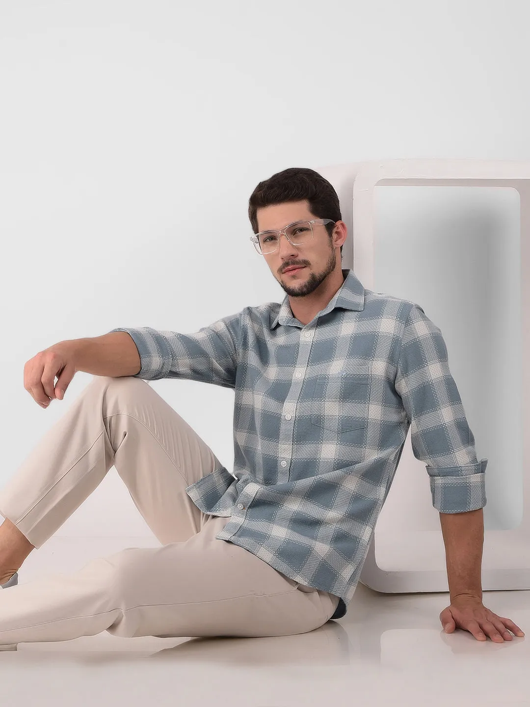 Beige Straight Trousers