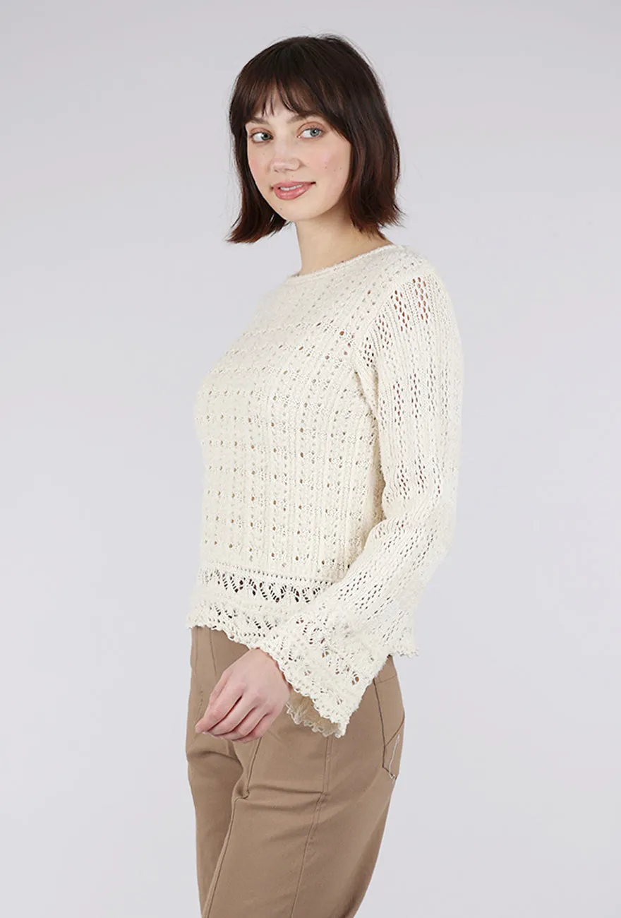 Bell Sleeve Pullover, Ivory
