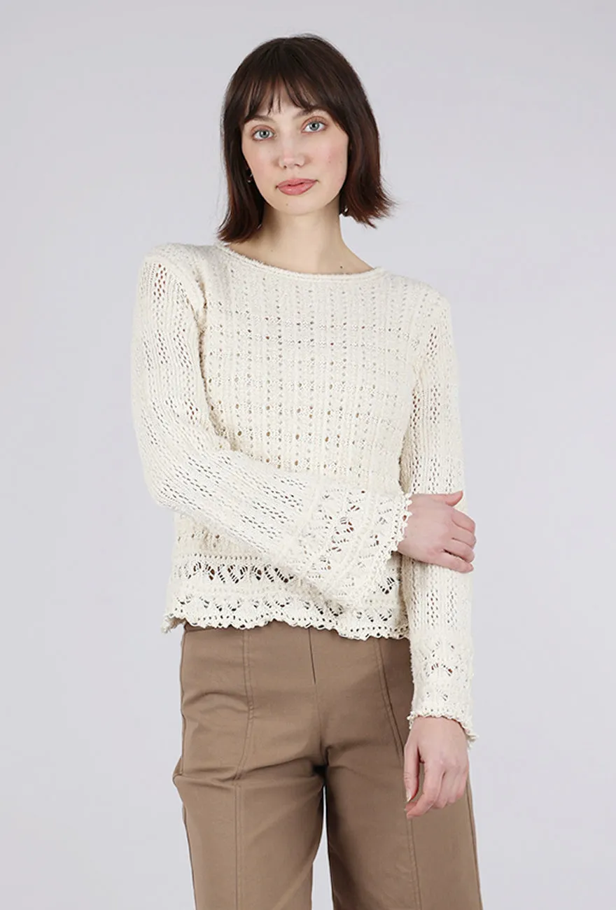 Bell Sleeve Pullover, Ivory