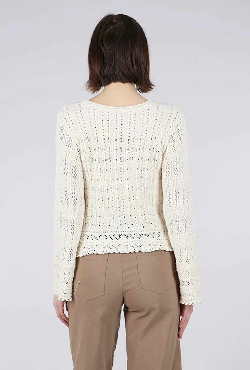 Bell Sleeve Pullover, Ivory