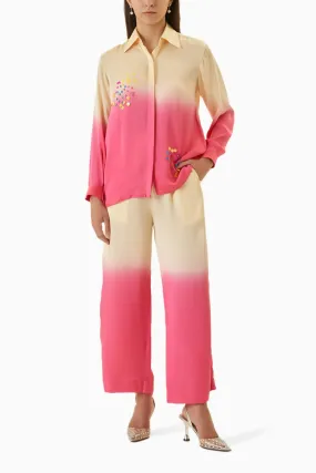 Berry Leheriya Shirt And Trousers Co-ord