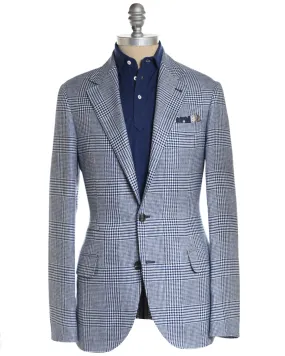 Blue Plaid Knit Sportcoat