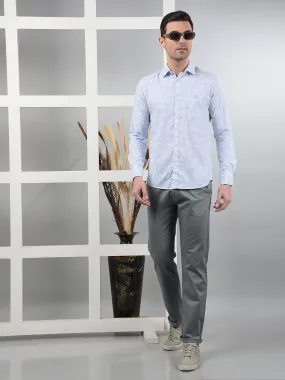 Blue Straight Trousers