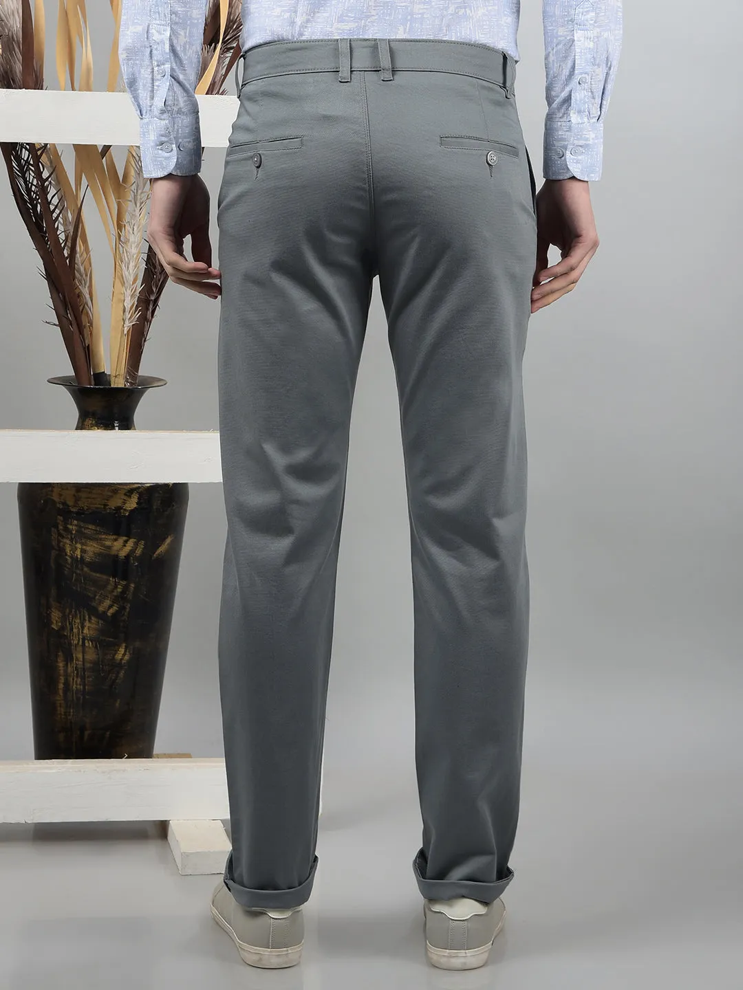 Blue Straight Trousers