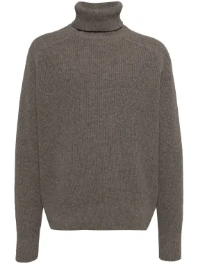 BOSS - C-EVENTO Dark Beige Chunky Wool Roll Neck Jumper 50527439 252