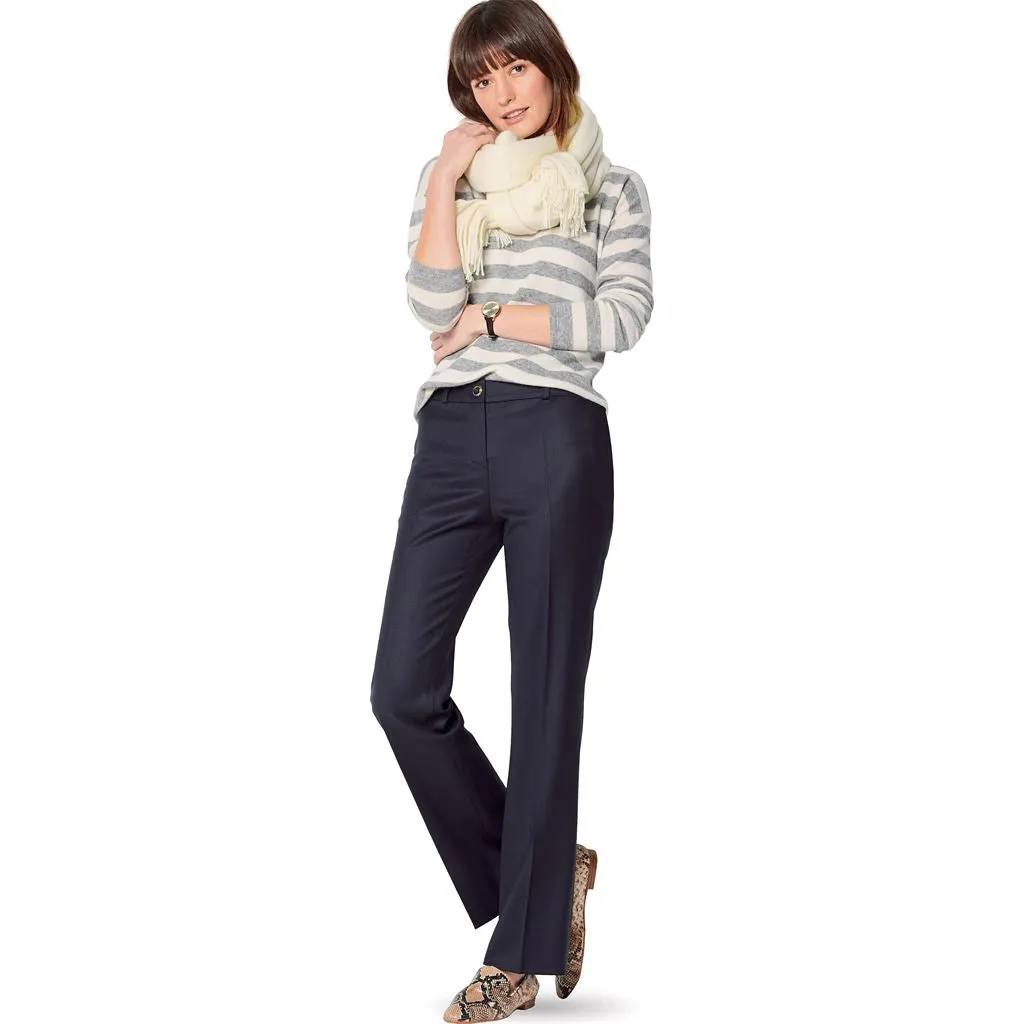 Burda Style Pattern 6157 Misses' Trousers or pants with a shaped waistband - Straight leg B6157