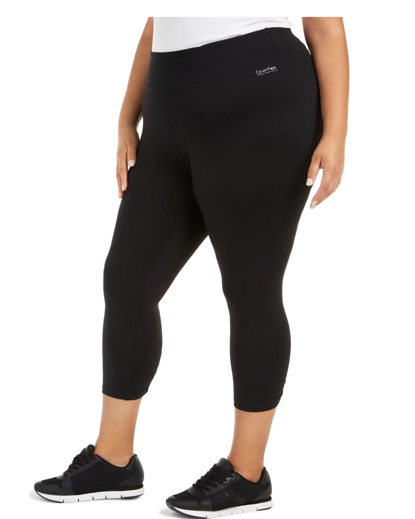 Calvin Klein Women's  Athletic DryFlex Quick Dry Leggings Black  1X | Black