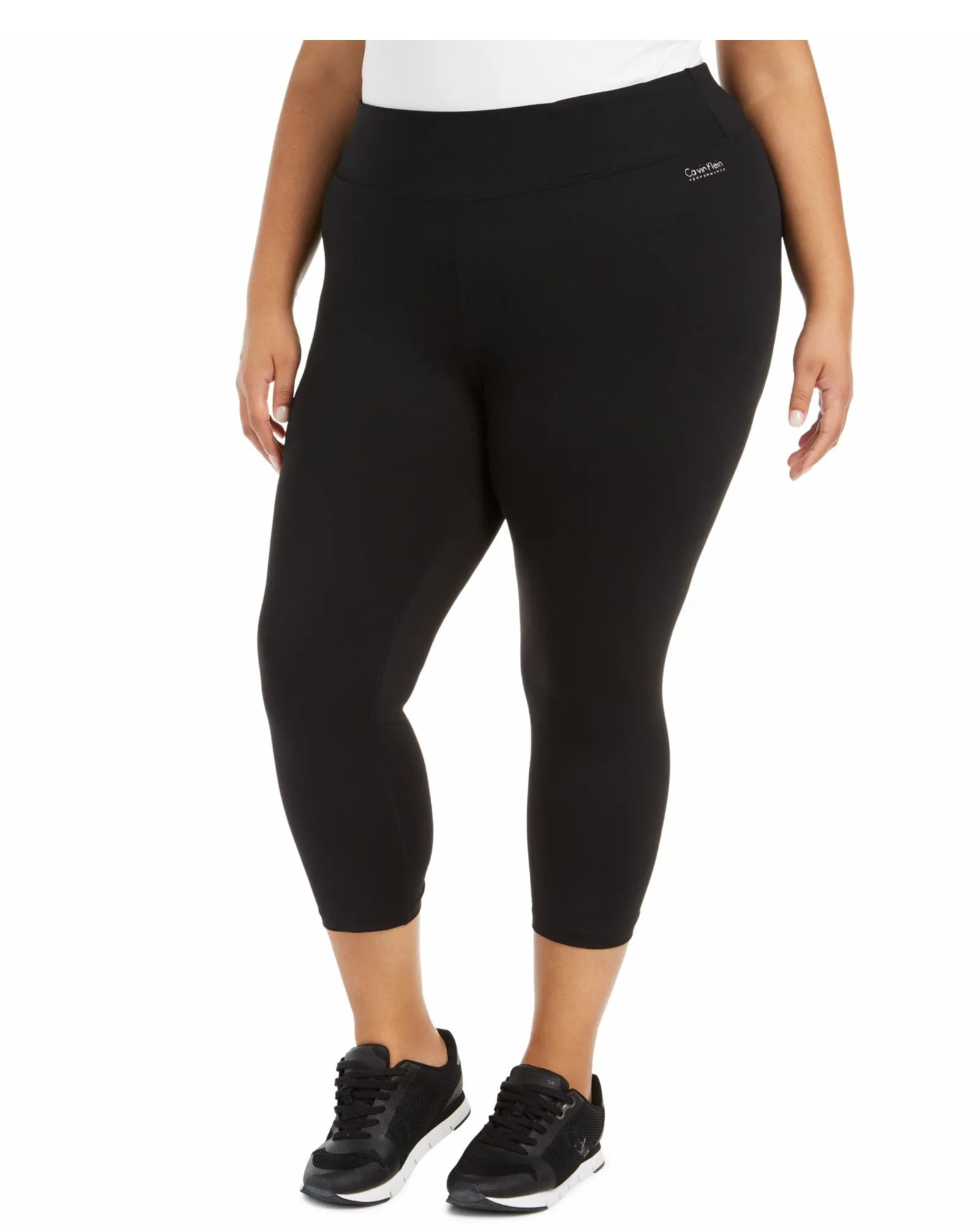 Calvin Klein Women's  Athletic DryFlex Quick Dry Leggings Black  1X | Black