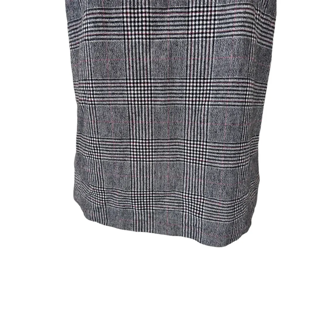 Classic Plaid V-Neck Tank Top Business Casual Office Wea