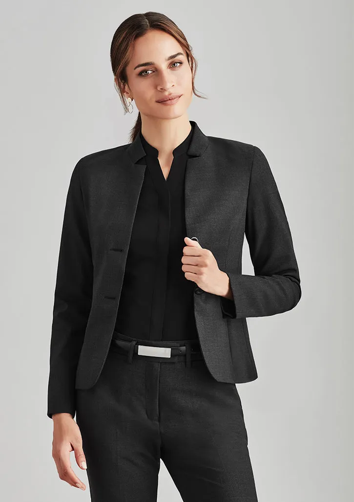 Comfort Wool Stretch Womens Reverse Lapel Jacket