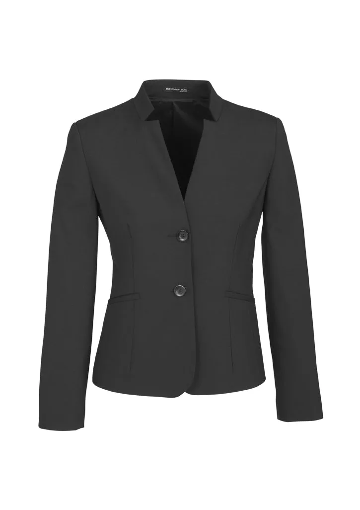 Comfort Wool Stretch Womens Reverse Lapel Jacket
