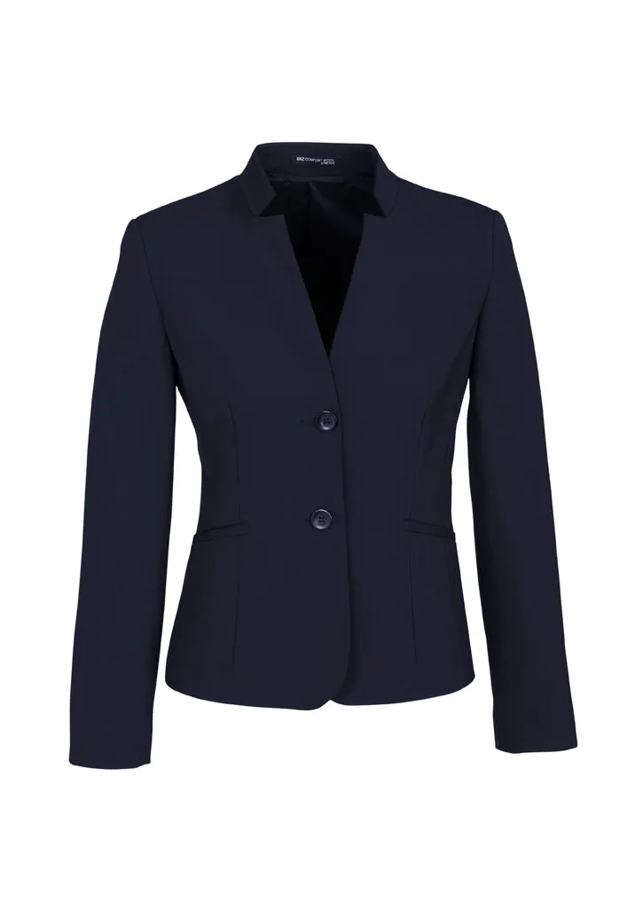 Comfort Wool Stretch Womens Reverse Lapel Jacket