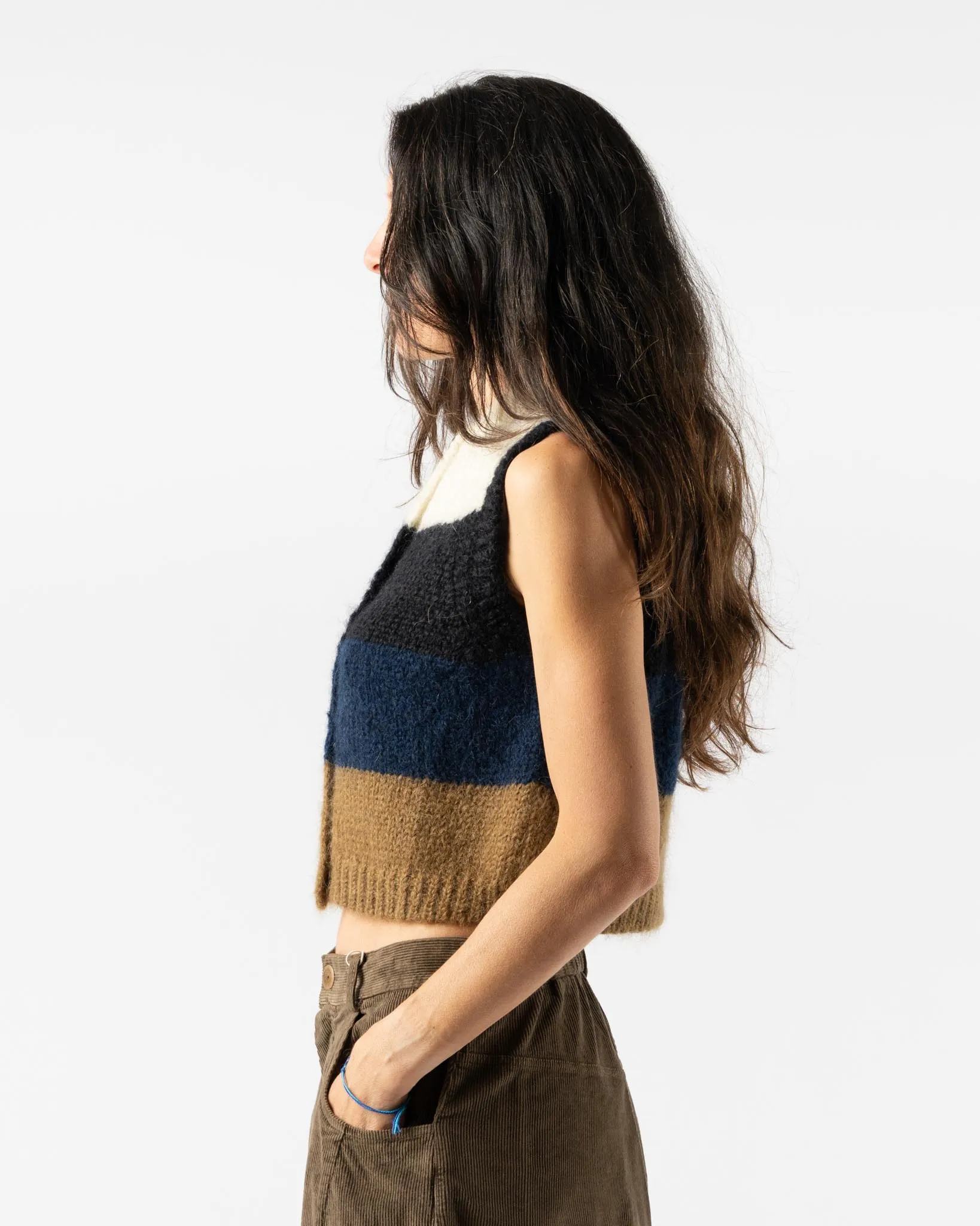 Cordera Alpaca & Mohair Striped Waistcoat
