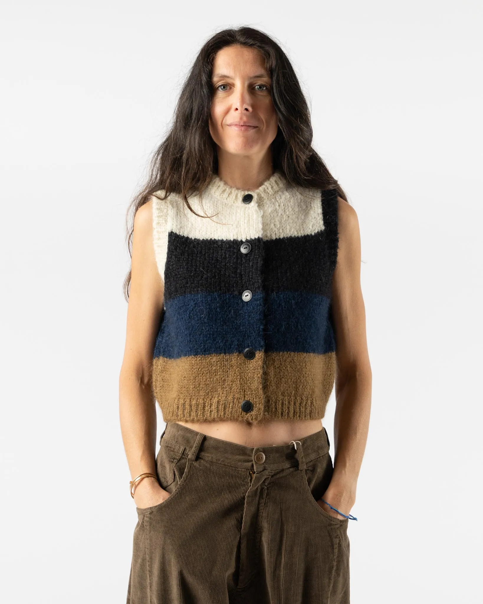 Cordera Alpaca & Mohair Striped Waistcoat