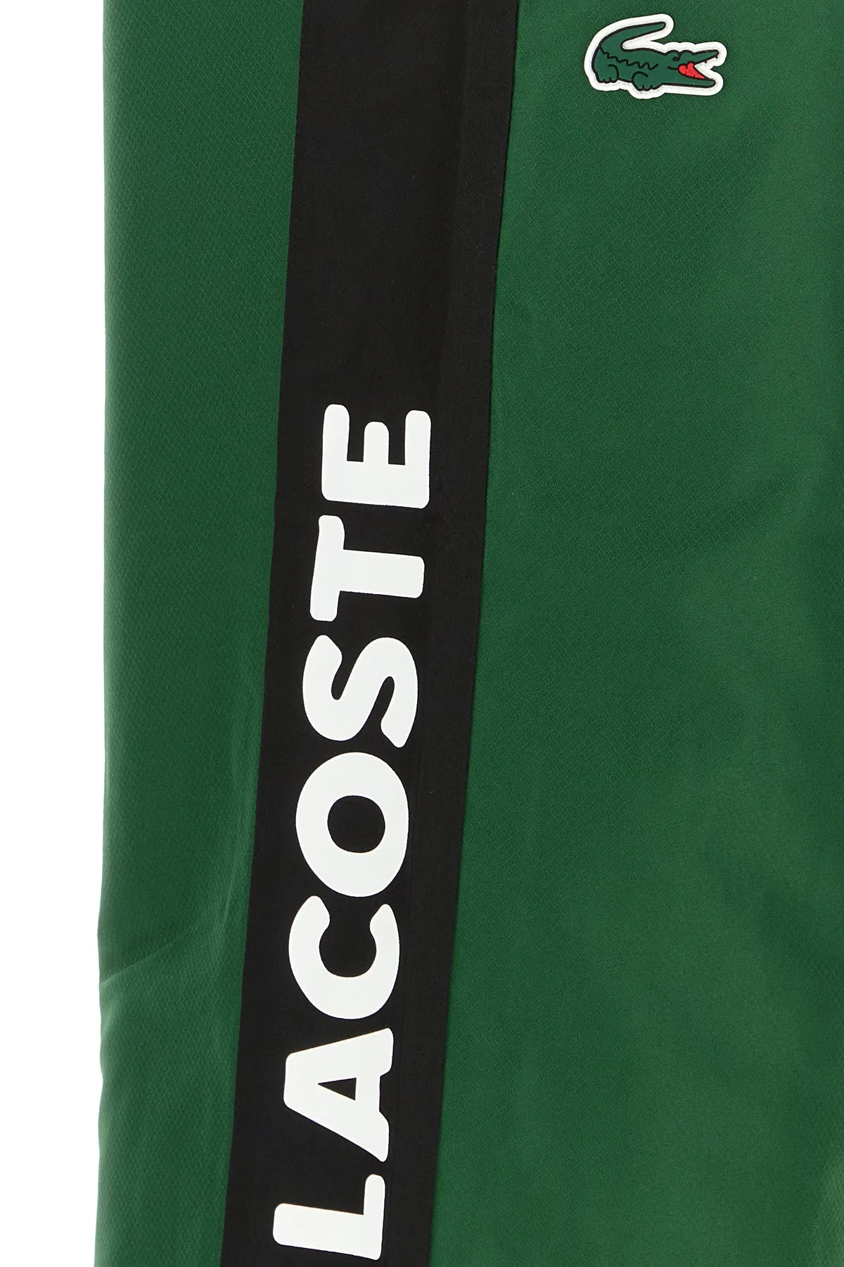 Dark green polyester joggers