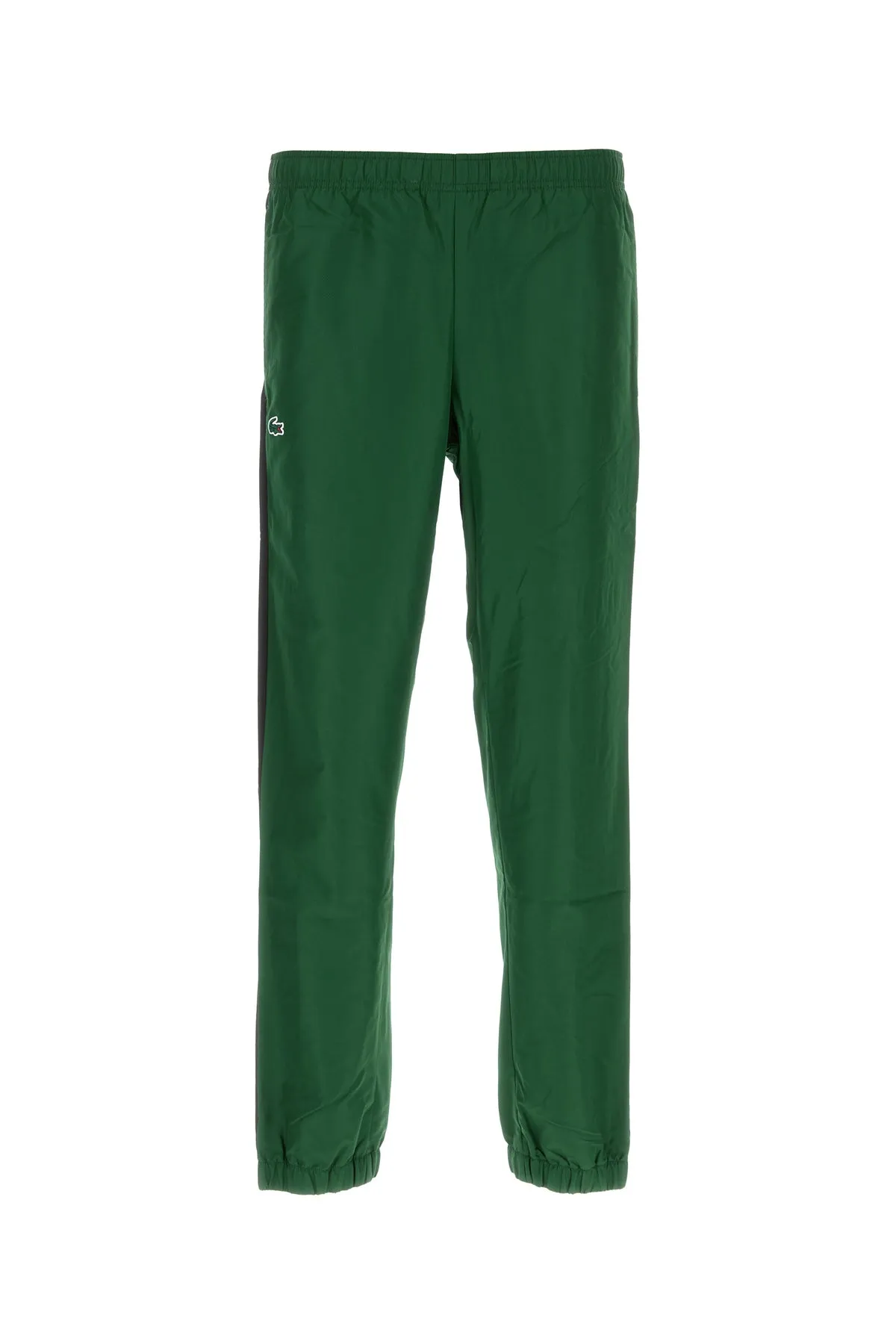 Dark green polyester joggers