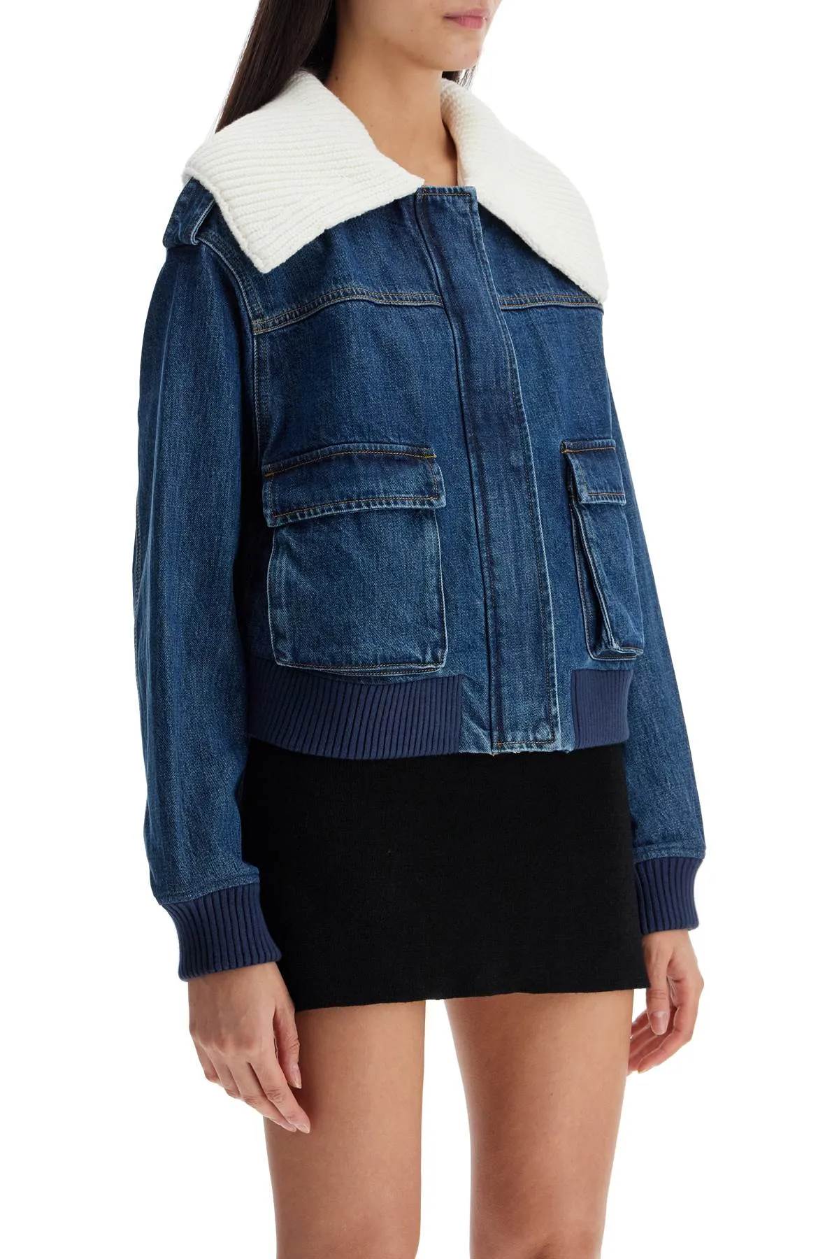 denim bomber jacket for RS25 818J BL BLUE