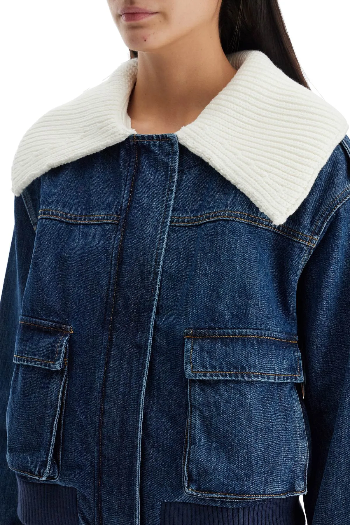 denim bomber jacket for RS25 818J BL BLUE