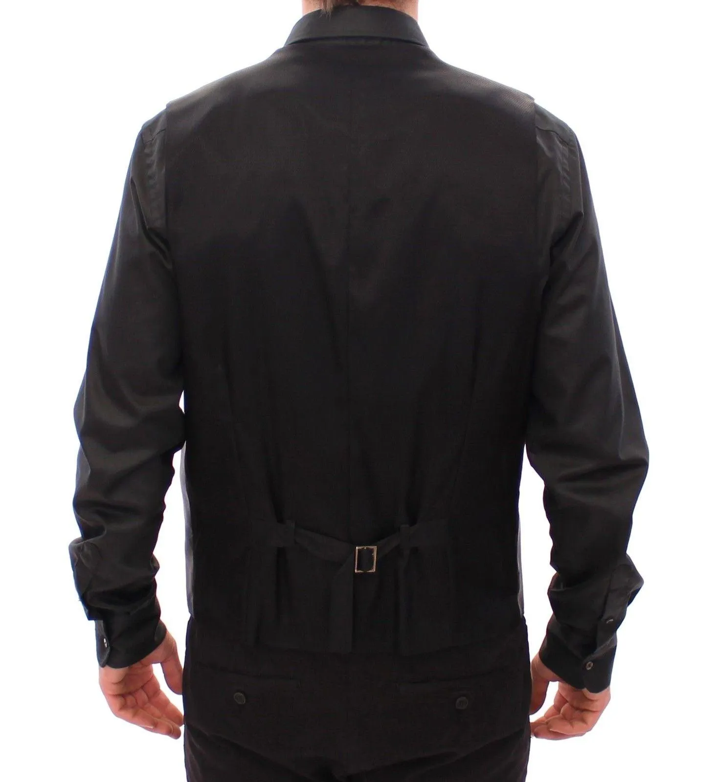 Dolce & Gabbana Gray Wool Silk Vest
