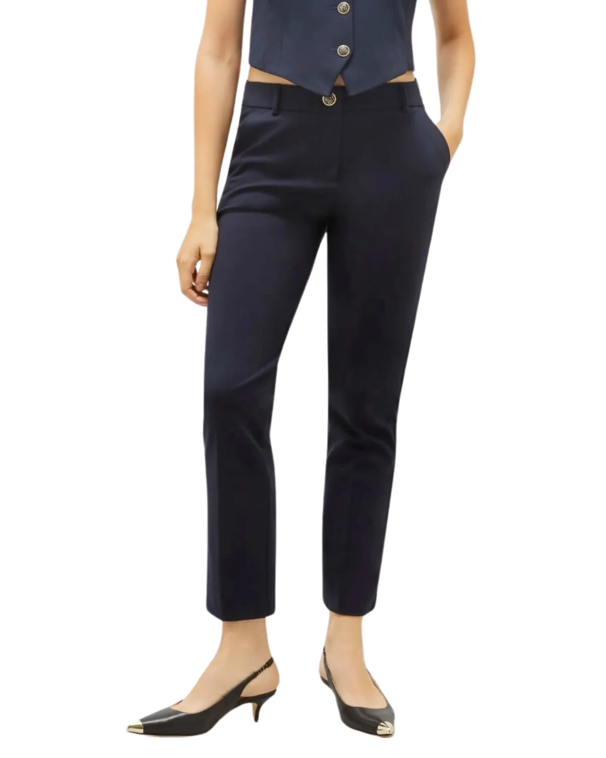 Dotto Ponte Straight Pant (Navy)
