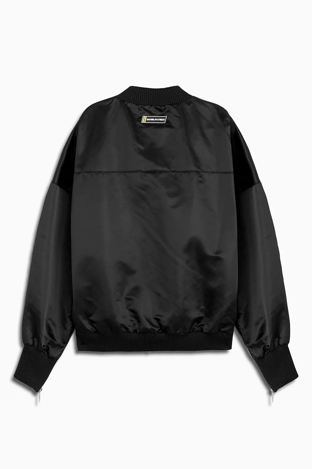 DP embroidered sleeve bomber / black   neon