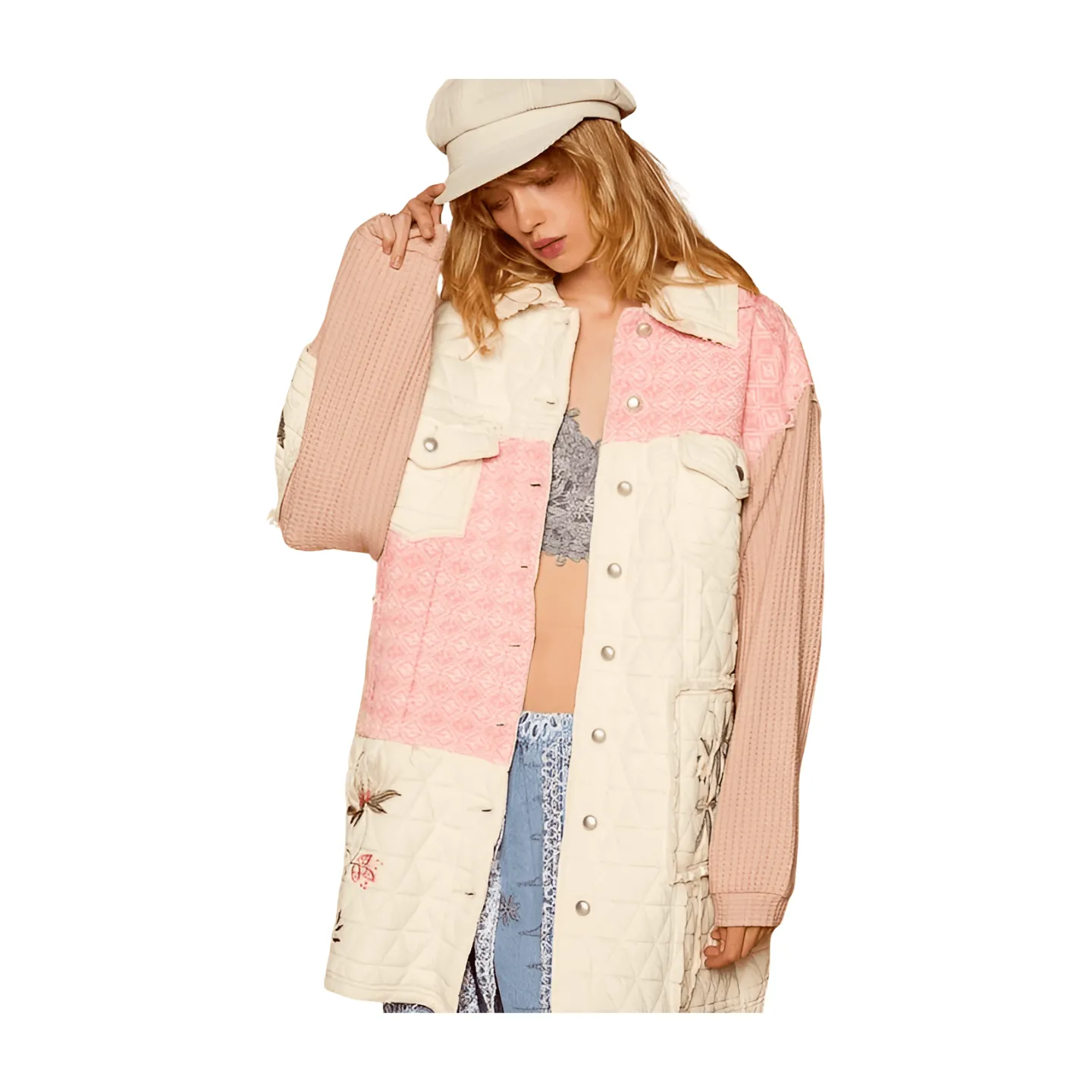 Embroidery Patch Quilted Jacket