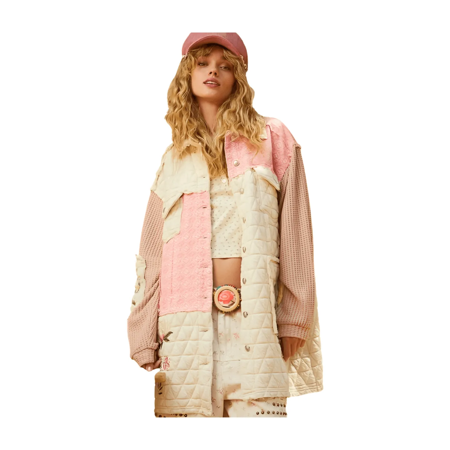 Embroidery Patch Quilted Jacket