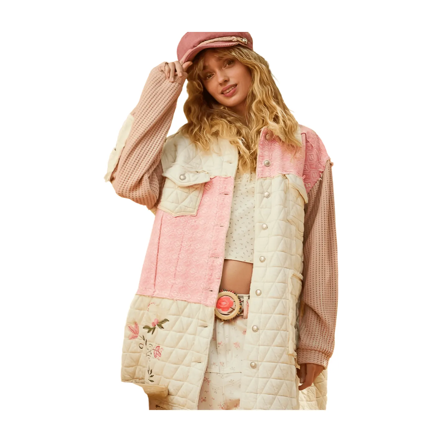 Embroidery Patch Quilted Jacket