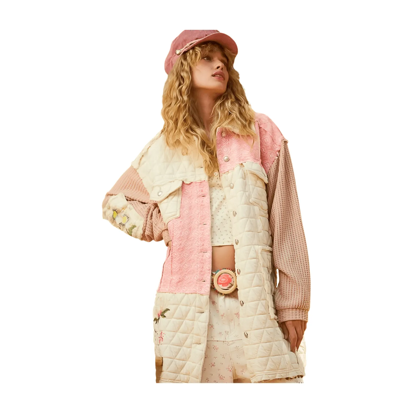 Embroidery Patch Quilted Jacket