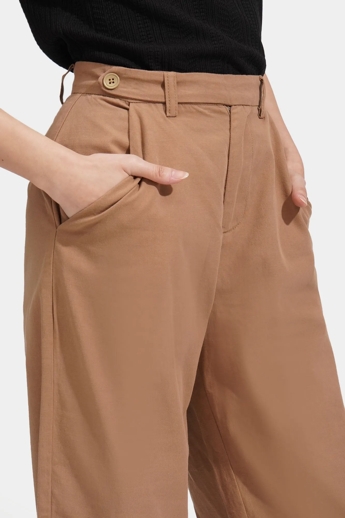 Extended Tab Straight Trousers