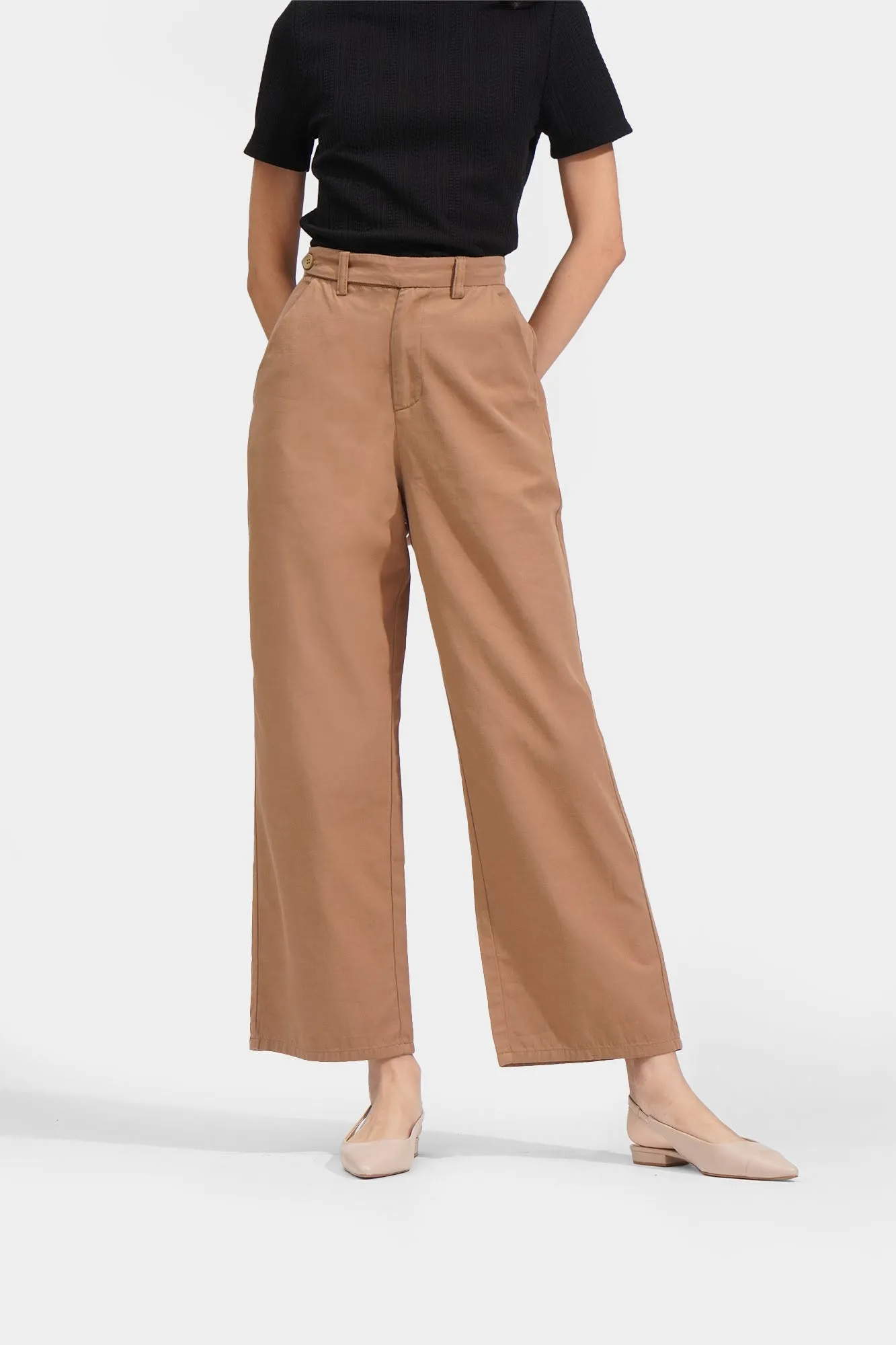Extended Tab Straight Trousers